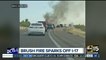Brush fire shuts down I-17 Sunday