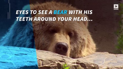 Teen wakes up to bear chomping down on his head