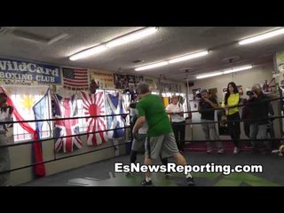 Ruslan Provodnikov hitting the mitts