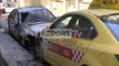 Report TV - Tiranë, digjet makina e punonjësit të burgut,merr flakë edhe një taksi