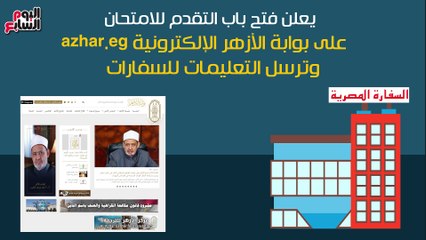 دليل الطلاب الأزهريين فى الخارج للتقدم للاختبارات الخاصة
