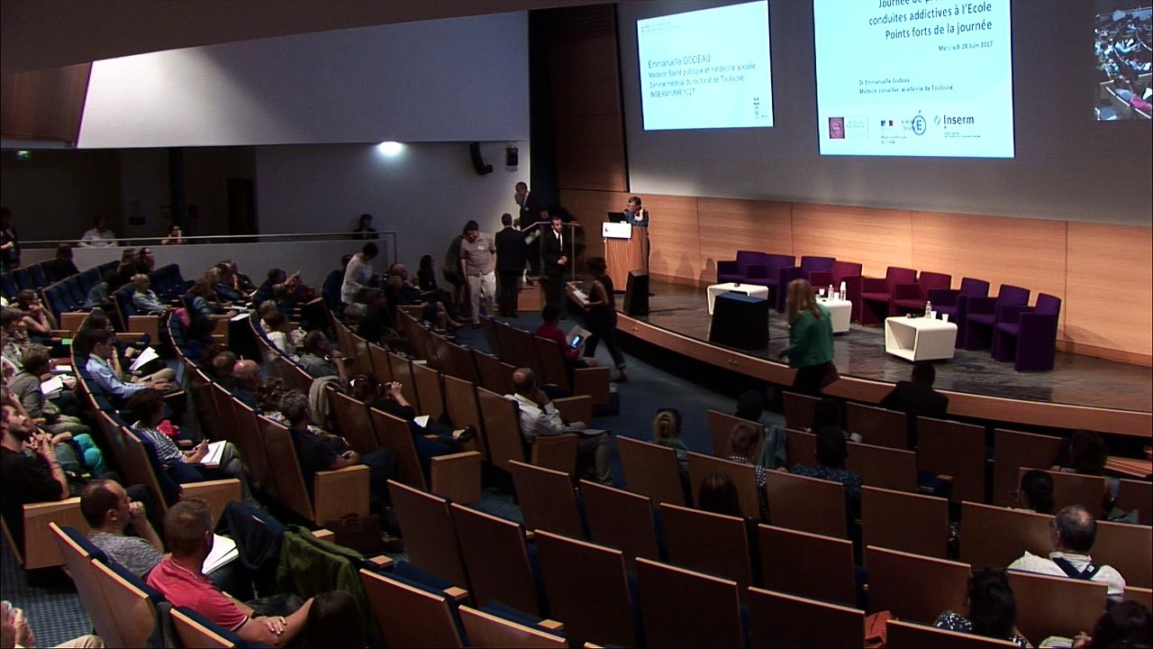 21 - Clôture de la journée par le Dr Emmanuelle GODEAU, Médecin Santé publique et médecine sociale Service médical du rectorat de Toulouse, Inserm UMR1027, Journée sur la prévention des conduites addictives à l’Ecole, 28 juin 2017