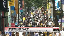 S. Koreans happier with 'subjective well-being' index score up for first time in 4 years