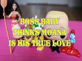 BOSS BABY THINKS MOANA IS HIS TRUE LOVE BOWSER SUPER MARIO PAPA SMURF DREAMWORKS Toys Kids Video DISNEY PIXAR KART SMURF