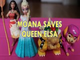 MOANA SAVES QUEEN ELSA bowser skye SUPER MARIO PAW PATROL FROZEN DISNEY Toys Kids Video KART PIXAR MAUI ISLAND