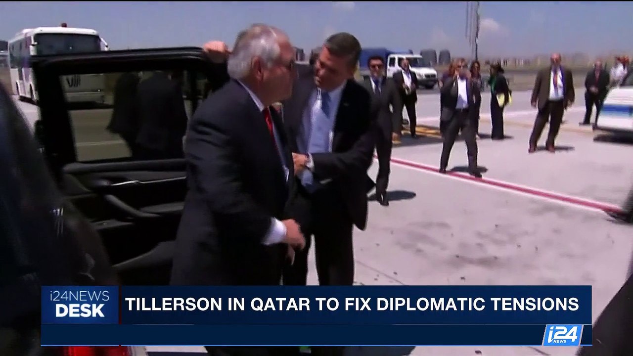 i24NEWS DESK | Tillerson in Qatar to fix diplomatic tensions | Monday, July 10th 2017