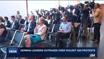 Download Video: i24NEWS DESK | German leaders outraged over violent G20 protests | Monday, July 10th 2017