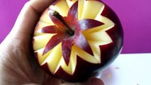 Art In Apples Show - Fruit Carving Apple Secret Lucky Star ★ Garnish ★Simple Way