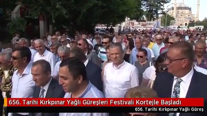 Download Video: 656. Tarihi Kırkpınar Yağlı Güreşleri Festivali Kortejle Başladı