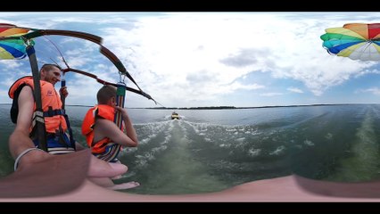 Falling into the water