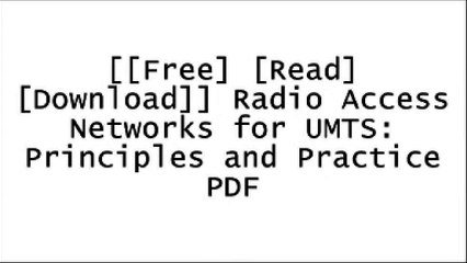 [2mxqR.F.R.E.E D.O.W.N.L.O.A.D] Radio Access Networks for UMTS: Principles and Practice by Chris Johnson E.P.U.B