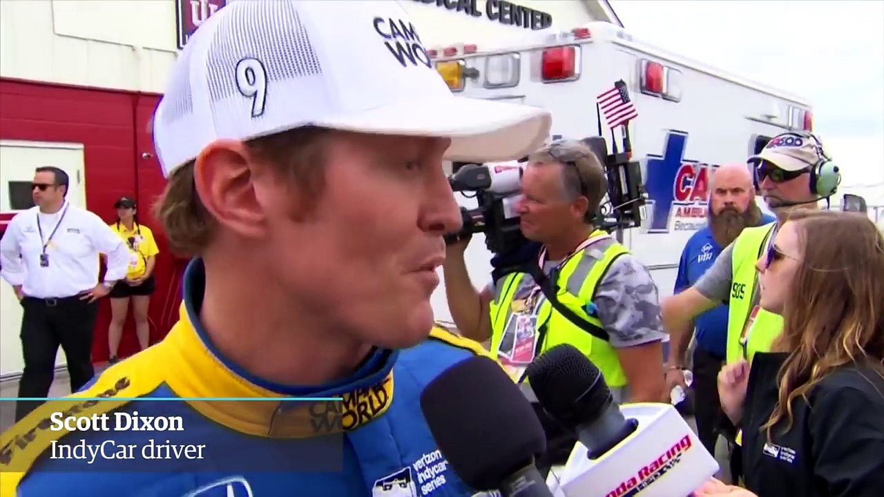 IndyCar driver walks away largely unharmed from spectacular crash