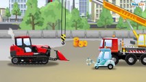 МУЛЬТИКИ Трактор, Кран и Рабочие Машинки на стройке - Видео для детей