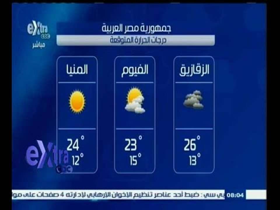 #غرفة_الأخبار | ‪درجات الحرارة المتوقعة على مست...