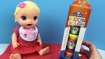 Feeding my Baby Alive Snackin Lily Doll Elmers Play Doh Food