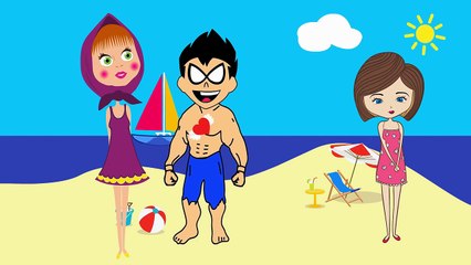 5 Little Teen Titans Jumping on the Bed Nursery Rhymes for Kids