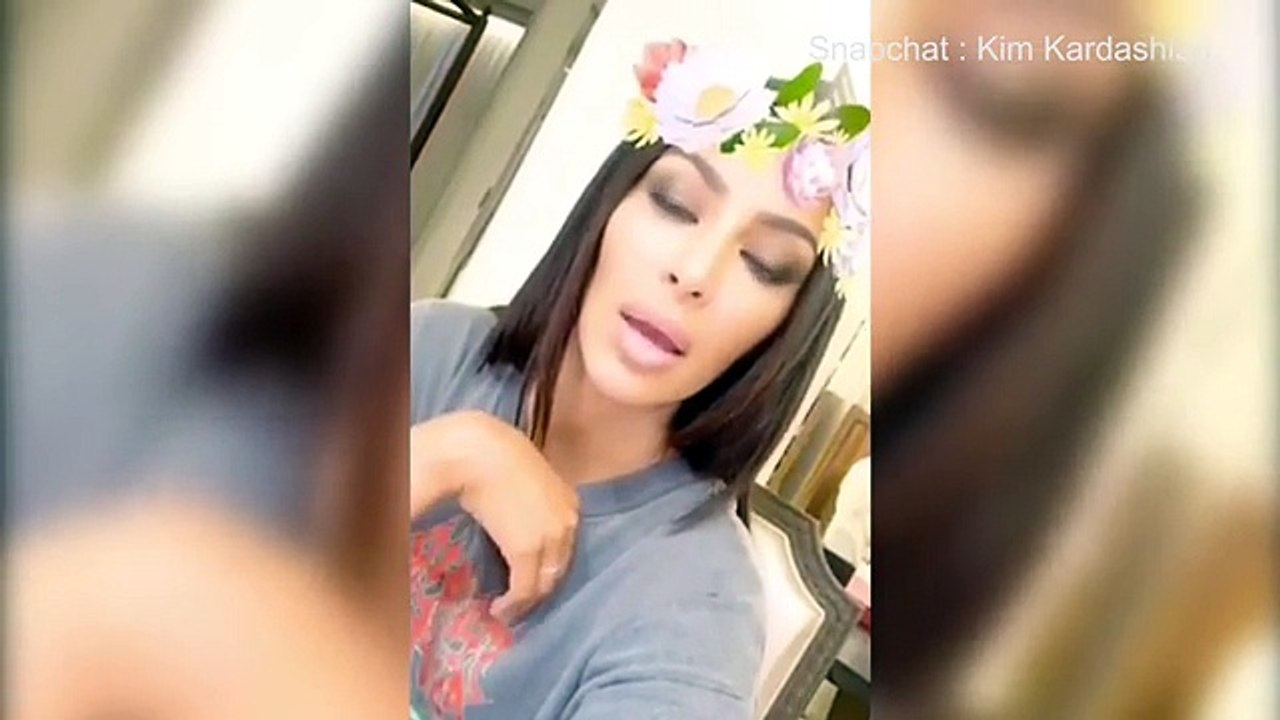 Kim Kardashian showcases new clothing line for kids on Snapchat that are set to drop on online shortly.