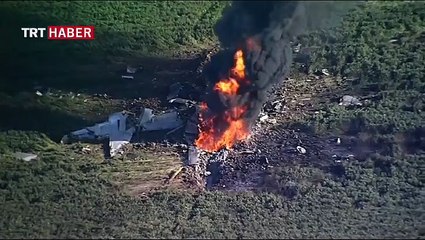 İşte ABD'de düşen askeri uçak