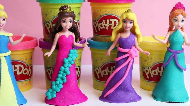 Play Doh Sparkle Glitter Com Brilho Brillante DISNEY FROZEN Princess Elsa Anna Magic Clip