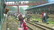 Fully loaded Dewangang commuter train entering Biman bondor railway station ,Bangladesh