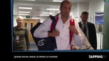 Rafael Nadal se tape la tête contre le plafond avant de rentrer sur le court (vidéo)