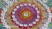 Beautiful and easy free hand rangoli Creative rangoli design Poonam Borkar rangoli designs