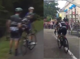 Upadek RafaIa MAJKl na 9. etapie T0URdeFRANCE i pomoc KWlATK0WSKlEG0.