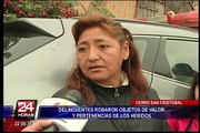 Cerro San Cristóbal: delincuentes roban pertenencias de víctimas