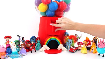 Les couleurs gelé à lintérieur Apprendre hors hors porc jouer mots Doh Peppa mlp disney lps sofia rainbowlearni