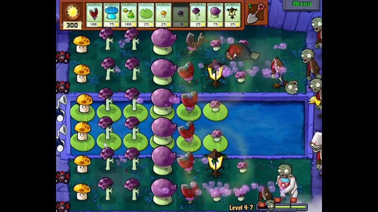 Plants vs Zombies | second walkthrough - Level 4 | Part 2/2