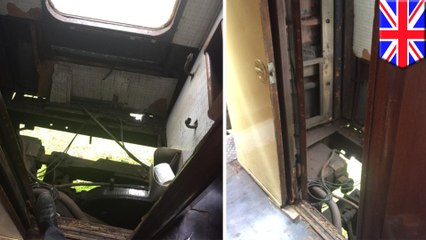 Train near-miss: Mom saves young son from falling through missing floor on moving train - TomoNews