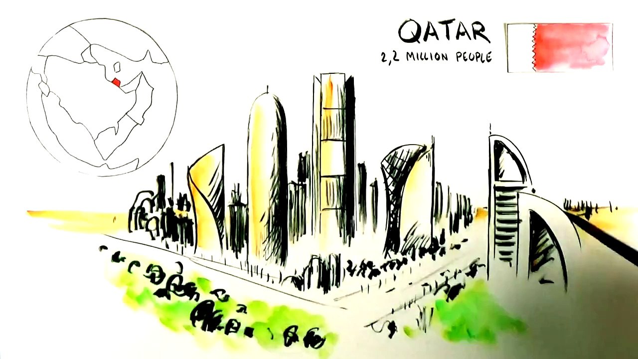 Carnet de voyage en encre de chine et aquarelle