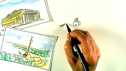 Village CA aquitaine en aquarelle