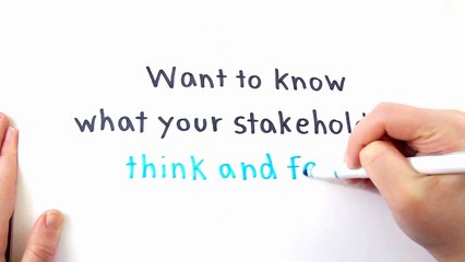 Want to know! What your stakeholders think and feel?