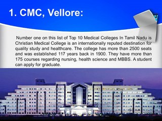 Top 5 Medical Colleges In TamilNadu