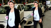 Pregnant Soha Ali Khan Walks The Mumbai Streets