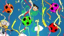 Learn Colors with Skeleton and Soccer Balls Doraemon Nobita Shizuka Suneo Jaian for Children