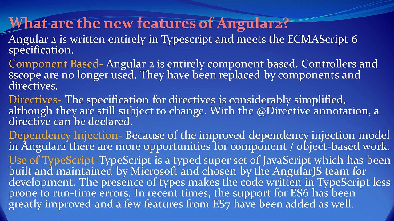 Angular2 Interview Questions and Answers for freshers and experienced– Part 1
