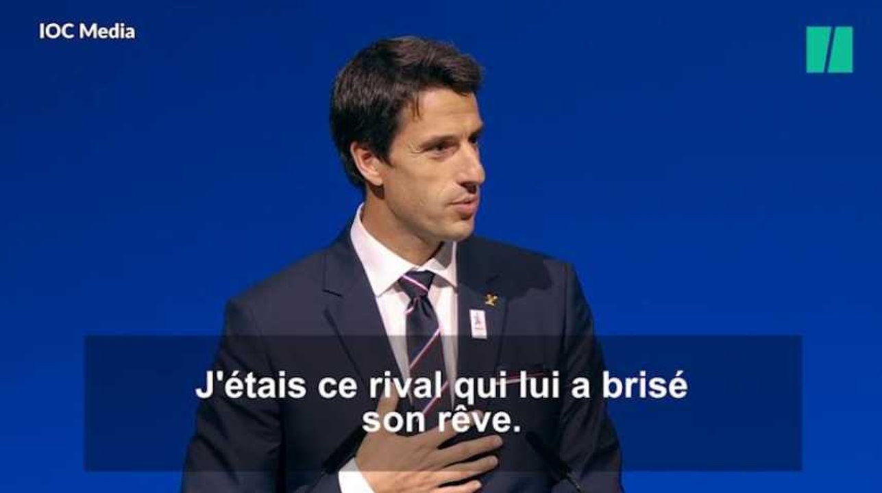 L'histoire très personnelle de Tony Estanguet, triple champion olympique, devant les membres du CIO