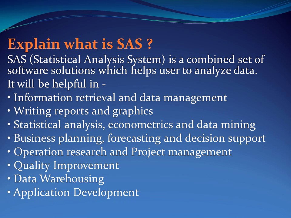 Latest SAS interview Questions and Answers for freshers and experienced– Part 1