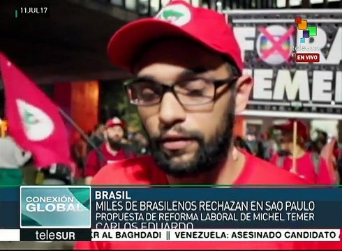 Movimientos sociales de Brasil rechazan la reforma laboral del pdte.
