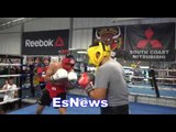 Misael Rodriguez Sparring Zurdo At RGBA  EsNews Boxing