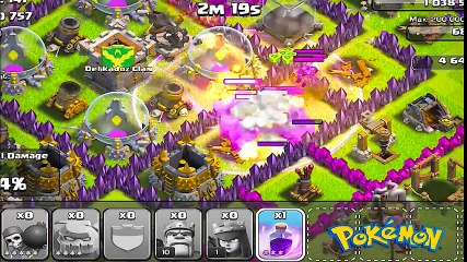 Clash of clans - 8 Golems attack   Gandolf returns
