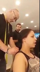 very long hair cut off