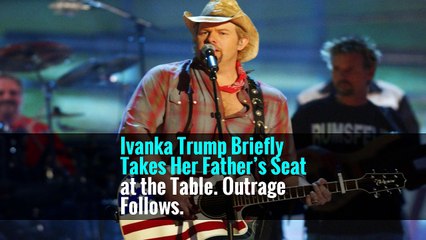 Ivanka Trump Briefly Takes Her Father’s Seat at the Table. Outrage Follows.