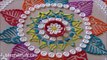 Beautiful multicolored rangoli / Creative and unique rangoli design Poonam Borkar rangoli designs