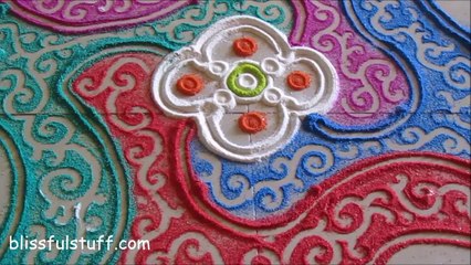 Colorful 6 by 6 dots rangoli / Creative rangoli designs by Poonam Borkar