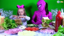 БУРГЕР ЧЕЛЛЕНДЖ! У кого самый большой БУРГЕР! Spidergirl vs Yaroslava - Burger Challenge