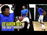 De'Aaron Fox NBA Draft Workout Session! Quickest Player In The NBA Draft??