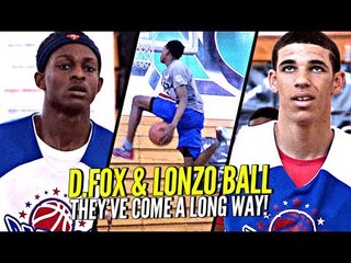 16 Yr Old Lonzo Ball & De'Aaron Fox in 10th Grade DOING WORK at a STACKED Pangos All American Camp!